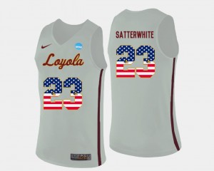 Cameron Satterwhite Ramblers Jersey For Men #23 White US Flag Fashion Basketball