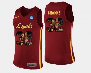 Maroon Pictorial Fashion For Men Carson Shanks Loyola Jersey Basketball #32