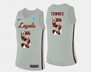 Basketball For Men Pictorial Fashion Marques Townes Loyola Ramblers Jersey White #5