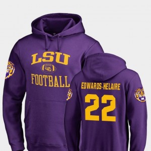 Clyde Edwards-Helaire Louisiana State Tigers Hoodie For Men #22 Fanatics Branded College Football Neutral Zone Purple