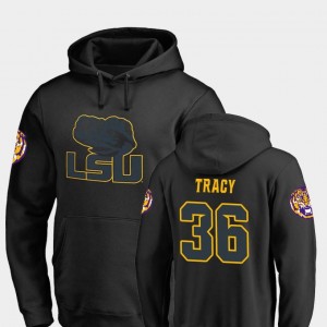 College Football Black Cole Tracy LSU Hoodie For Men's Big & Tall Taylor #36