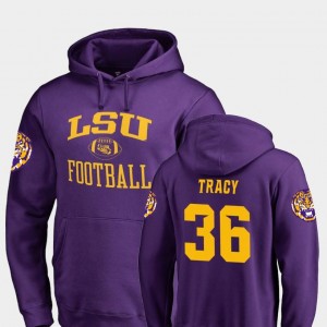 #36 Men Fanatics Branded College Football Purple Cole Tracy LSU Tigers Hoodie Neutral Zone