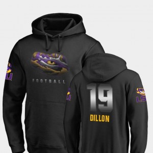 #19 Midnight Mascot Derrick Dillon Louisiana State Tigers Hoodie For Men Black Fanatics Branded Football