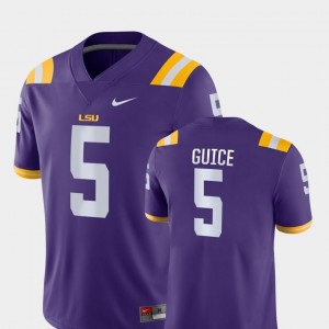 College Football Nike For Men's Game #5 Purple Derrius Guice Tigers Jersey