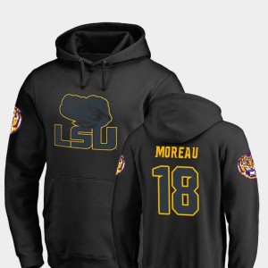 College Football Black Big & Tall Taylor For Men's Foster Moreau LSU Hoodie #18