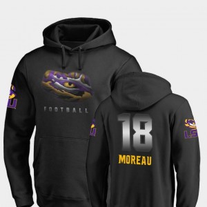Foster Moreau LSU Hoodie Black Midnight Mascot #18 Men's Fanatics Branded Football