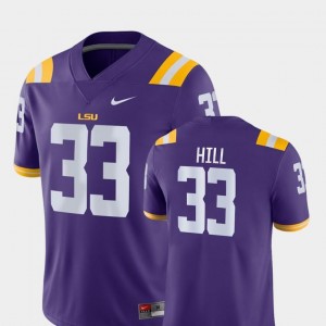College Football Nike Game #33 Jeremy Hill LSU Tigers Jersey For Men Purple