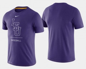 College Baseball Purple Dugout Performance Mens Tigers T-Shirt