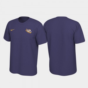 Men Left Chest Logo Legend Purple Tigers T-Shirt