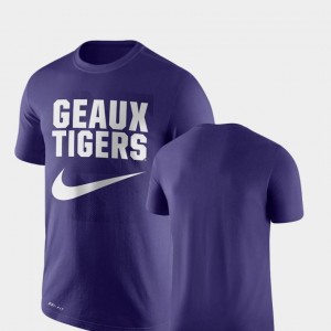 Legend Franchise Tigers T-Shirt Purple Performance Nike Men