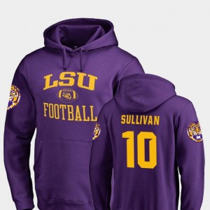 Fanatics Branded College Football Purple Neutral Zone Stephen Sullivan LSU Hoodie Mens #10
