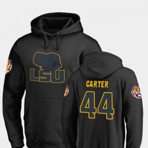 College Football Mens Tory Carter Louisiana State Tigers Hoodie #44 Black Big & Tall Taylor