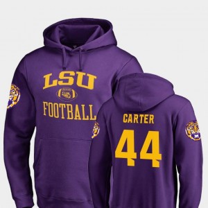Neutral Zone Mens Purple Tory Carter LSU Tigers Hoodie #44 Fanatics Branded College Football