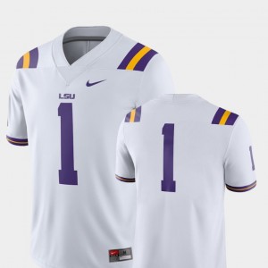 College Football LSU Jersey White 2018 Game Nike For Men #1