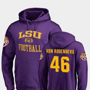 Purple Neutral Zone Fanatics Branded College Football Zach Von Rosenberg LSU Hoodie #46 Men