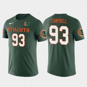 Future Stars Jacksonville Jaguars Football Green Calais Campbell Miami Hurricanes T-Shirt For Men #93