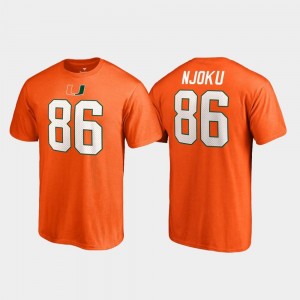 David Njoku Hurricanes T-Shirt Name & Number #86 Men Orange College Legends