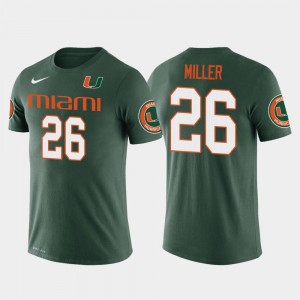 For Men Houston Texans Football Future Stars Lamar Miller Miami Hurricanes T-Shirt #26 Green