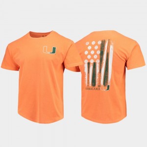 Mens Comfort Colors Baseball Flag Miami T-Shirt Orange