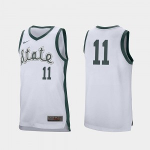 Aaron Henry Spartans Jersey For Men #11 Retro Performance College Basketball White