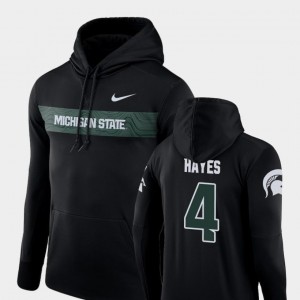Mens C.J. Hayes Michigan State Spartans Hoodie Black Sideline Seismic Nike Football Performance #4