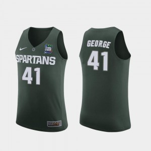2019 Final-Four Replica Men's Green #41 Conner George Spartans Jersey