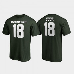 #18 Green Connor Cook Spartans T-Shirt College Legends Name & Number Men