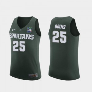 Kenny Goins Spartans Jersey 2019 Final-Four #25 Green Men Replica