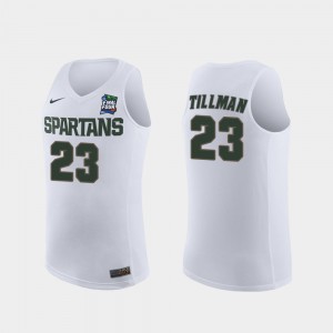 Xavier Tillman Spartans Jersey Replica 2019 Final-Four For Men's White #23