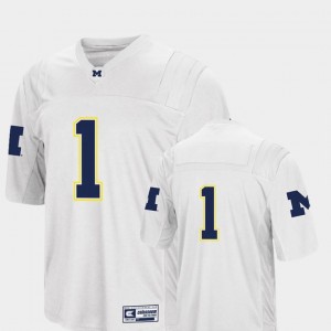 #1 University of Michigan Jersey College Football For Men Colosseum Authentic White