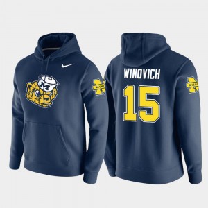 Navy For Men Vault Logo Club Chase Winovich Michigan Wolverines Hoodie Nike Pullover #15