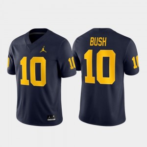 #10 Navy For Men's Game Football Jordan Brand Devin Bush Michigan Wolverines Jersey