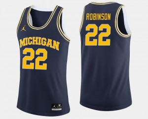 Men's College Basketball Jordan Brand Duncan Robinson Michigan Jersey Navy #22