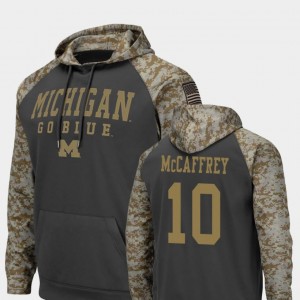 Men's Colosseum Football United We Stand Dylan McCaffrey Wolverines Hoodie Charcoal #10
