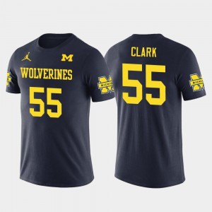 For Men Seattle Seahawks Football Frank Clark Michigan T-Shirt Navy #55 Future Stars