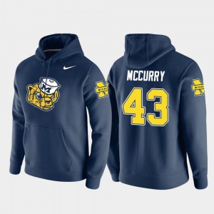 Jake McCurry Michigan Hoodie Vault Logo Club Nike Pullover Navy For Men's #43