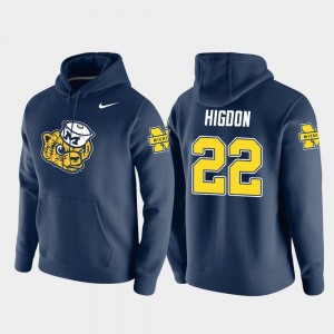 Karan Higdon University of Michigan Hoodie Vault Logo Club For Men's Navy Nike Pullover #22