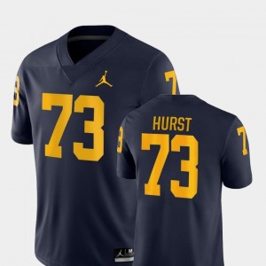 Mens Navy #73 College Football Jordan Brand Maurice Hurst University of Michigan Jersey Game