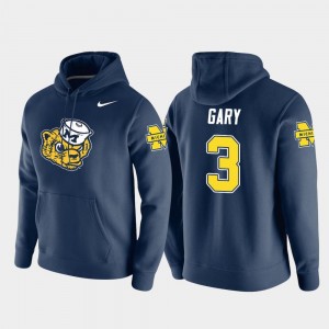 Navy Vault Logo Club Rashan Gary University of Michigan Hoodie For Men Nike Pullover #3