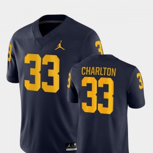 College Football Jordan Brand Game #33 For Men's Taco Charlton Michigan Jersey Navy