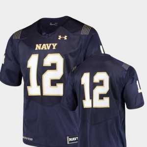 Men Team Replica Under Armour Midshipmen Jersey Navy #12 College Football