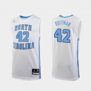 Brandon Huffman North Carolina Tar Heels Jersey White Men's Replica Jordan Brand College Basketball #42