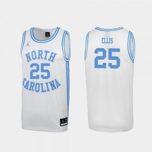 For Men's Caleb Ellis UNC Tar Heels Jersey #25 Special College Basketball March Madness White