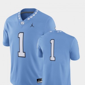 For Men's UNC Jersey College Football Carolina Blue #1 2018 Game Jordan Brand