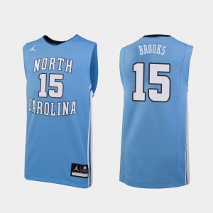 Garrison Brooks UNC Jersey Replica Jordan Brand College Basketball Carolina Blue #15 Mens