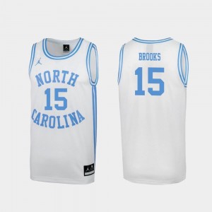 White March Madness Special College Basketball Garrison Brooks UNC Tar Heels Jersey For Men's #15