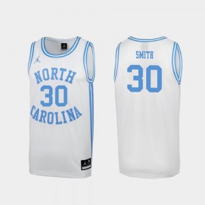 Special College Basketball March Madness Men's K.J. Smith North Carolina Jersey White #30