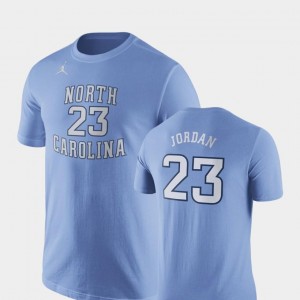 #23 Michael Jordan UNC Tar Heels T-Shirt Nike Basketball Replica Future Stars Carolina Blue For Men's