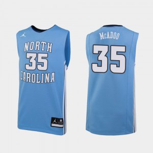 Carolina Blue Men's Jordan Brand College Basketball Replica #35 Ryan McAdoo UNC Jersey