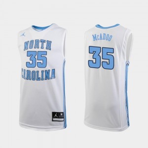 Replica For Men's #35 Jordan Brand College Basketball White Ryan McAdoo UNC Jersey